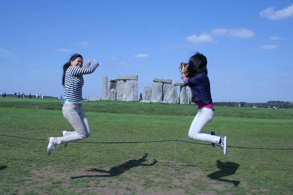 Jump Shoot with Stonehenge in the background